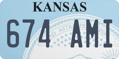 KS license plate 674AMI