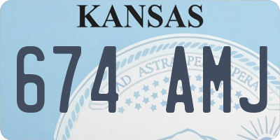 KS license plate 674AMJ