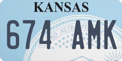 KS license plate 674AMK
