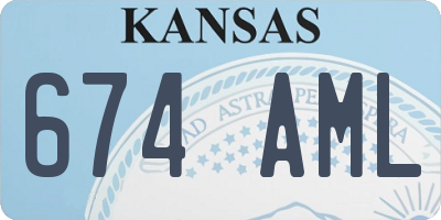 KS license plate 674AML