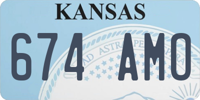 KS license plate 674AMO