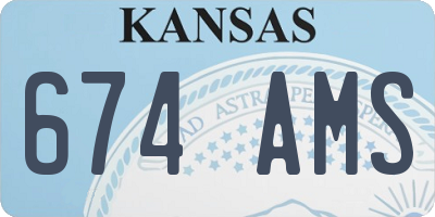 KS license plate 674AMS