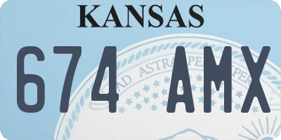 KS license plate 674AMX