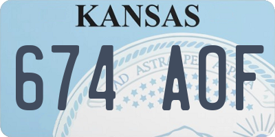 KS license plate 674AOF