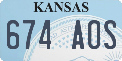 KS license plate 674AOS