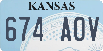 KS license plate 674AOV