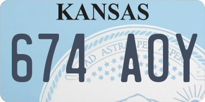 KS license plate 674AOY