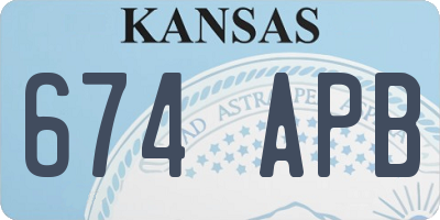 KS license plate 674APB