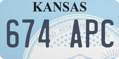 KS license plate 674APC