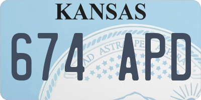 KS license plate 674APD
