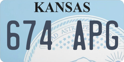KS license plate 674APG
