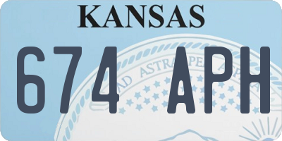 KS license plate 674APH