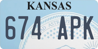 KS license plate 674APK