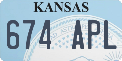 KS license plate 674APL