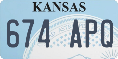 KS license plate 674APQ