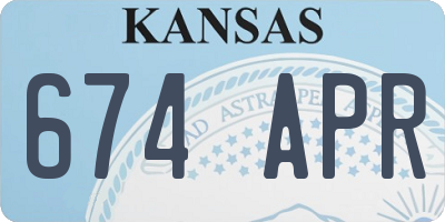 KS license plate 674APR
