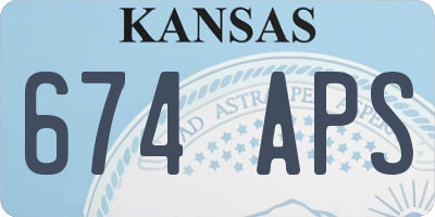 KS license plate 674APS