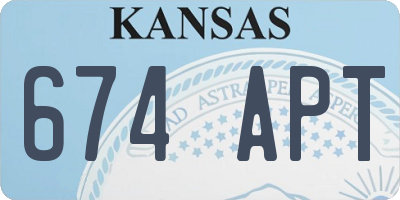 KS license plate 674APT
