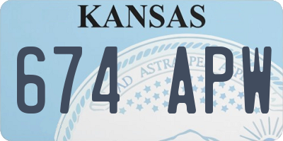 KS license plate 674APW