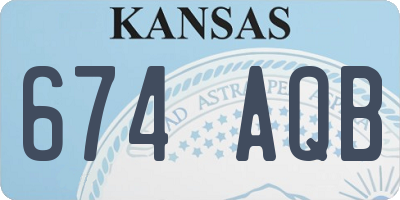 KS license plate 674AQB
