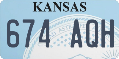 KS license plate 674AQH
