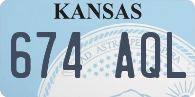 KS license plate 674AQL