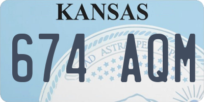 KS license plate 674AQM