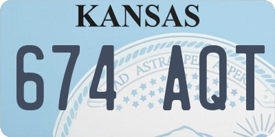 KS license plate 674AQT