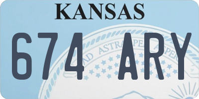 KS license plate 674ARY