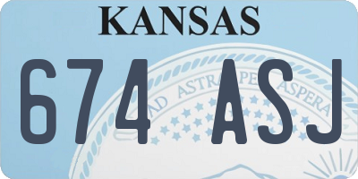 KS license plate 674ASJ