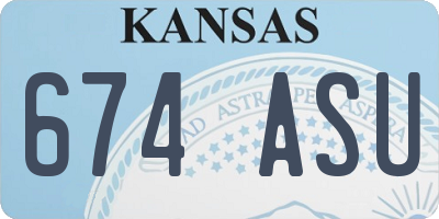 KS license plate 674ASU