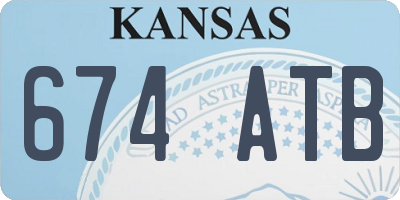 KS license plate 674ATB