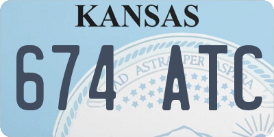 KS license plate 674ATC