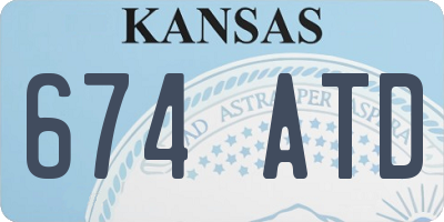 KS license plate 674ATD