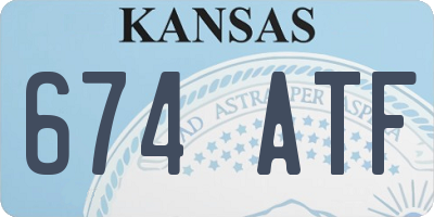 KS license plate 674ATF