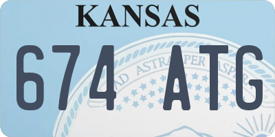 KS license plate 674ATG