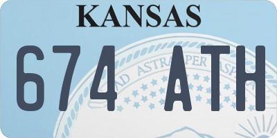 KS license plate 674ATH