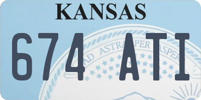 KS license plate 674ATI