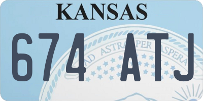KS license plate 674ATJ