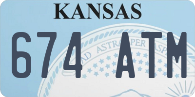 KS license plate 674ATM