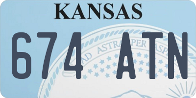 KS license plate 674ATN