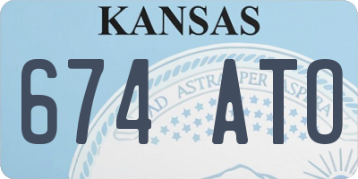 KS license plate 674ATO