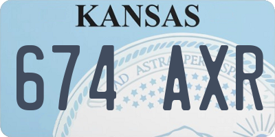 KS license plate 674AXR
