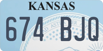KS license plate 674BJQ