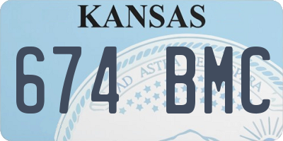 KS license plate 674BMC