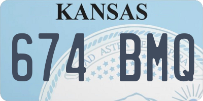 KS license plate 674BMQ