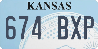 KS license plate 674BXP