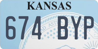KS license plate 674BYP