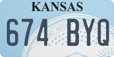 KS license plate 674BYQ