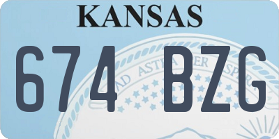 KS license plate 674BZG